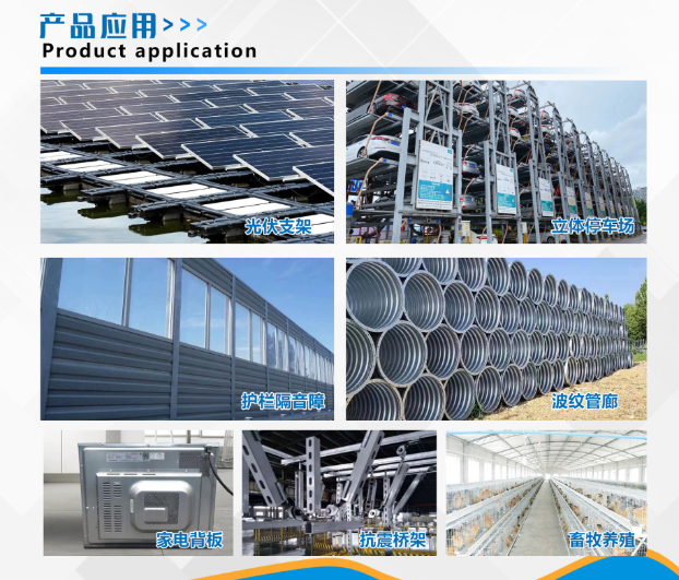 乾钢科技锌铝镁产品应用场景